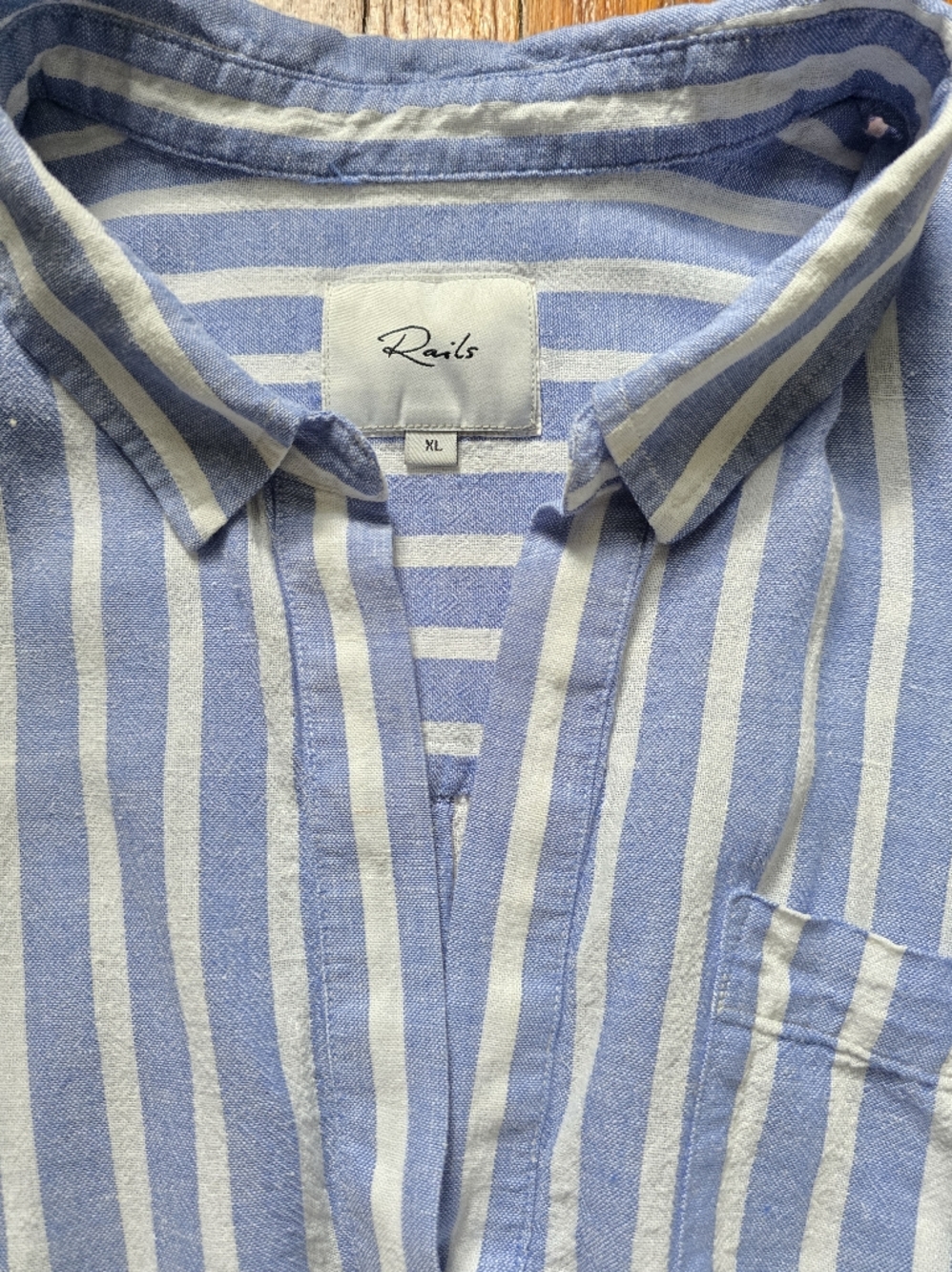 RAILS Linen Top Savannah Stripe XL Blue White Stripe - Picture 7 of 7